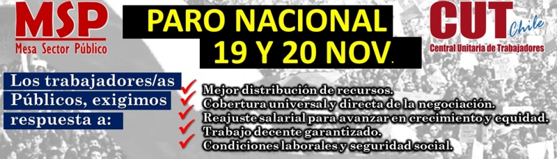 Paro Nacional 19 y 20 de Noviembre 2019